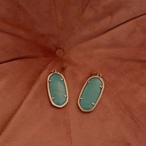 Turquoise Kendra Scott earrings, 1”